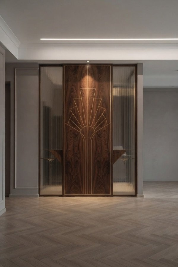Living room design with partition