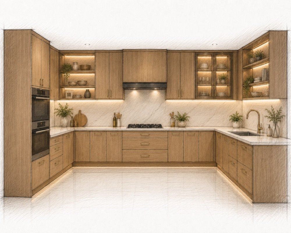Large modular kitchen
